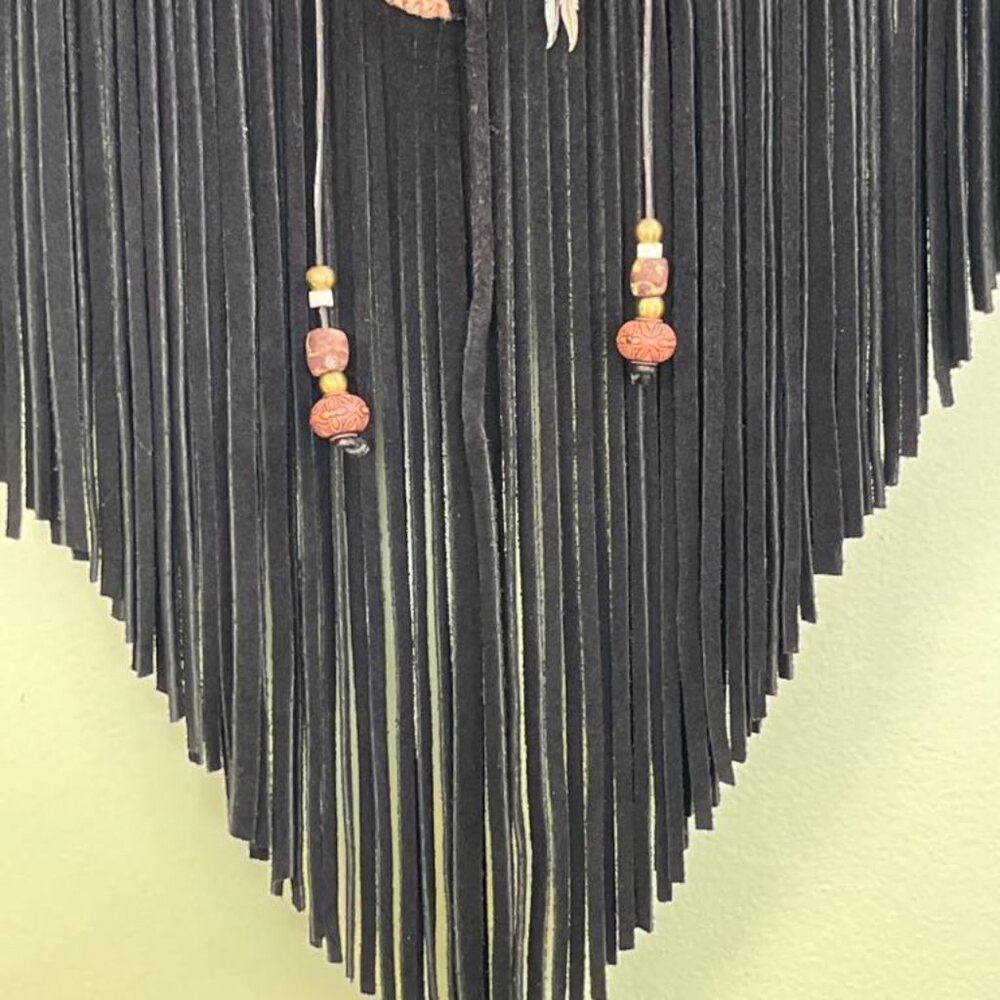 Vintage 1990s S.Hyde For Signature Rugs Of Dallas Wearable Art Suede Leather - Picture 15 of 16